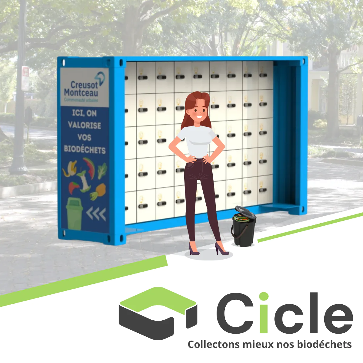 Casiers de biodéchets autonomes